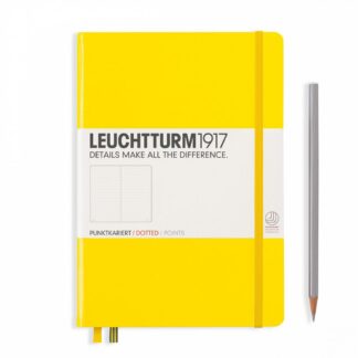 notebook-medium-a5-hardcover-249-numbered-pages-dotted-lemon