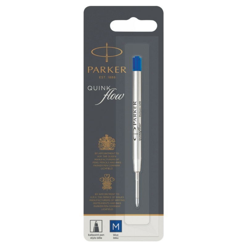 Parker - Quinkflow Refill - Permanent Blå - Medium