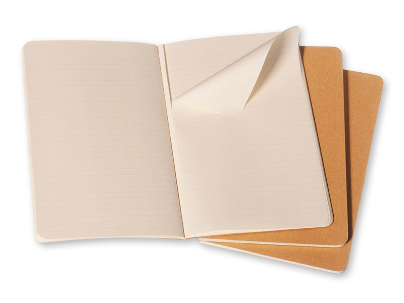 Moleskine - Cahier Soft Cover 3-Pack Large Linjert - Kraft - Bilde 2