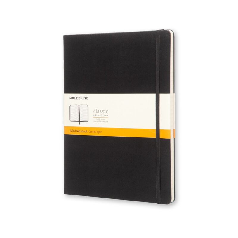 Moleskine - Classic Notebook Hardcover Extra Large Linjert - Svart
