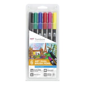 Tombow - ABT Dual Brush Pens 6pk - Primary Colours