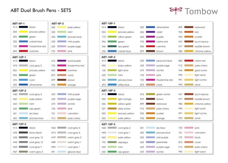 Tombow - ABT Dual Brush Pens 6pk - Dermatologically Tested Colours - Bilde 6