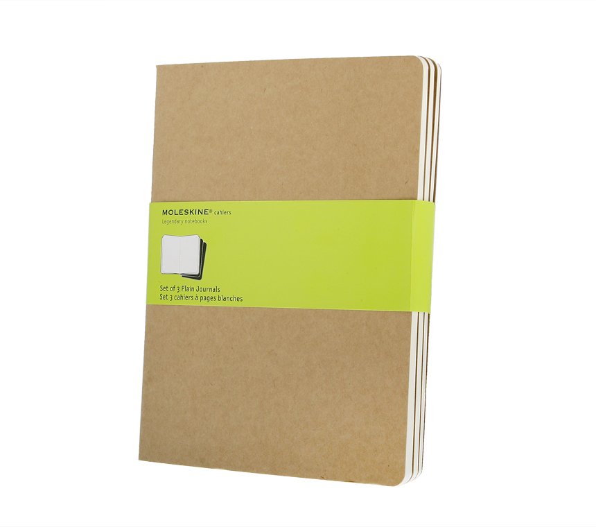 Moleskine 3Pack Soft Cover Cahier Extra Large Ruled Kraft Tudos