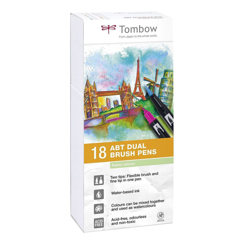 Tombow - ABT Dual Brush Pens 18 - Pastel Colours