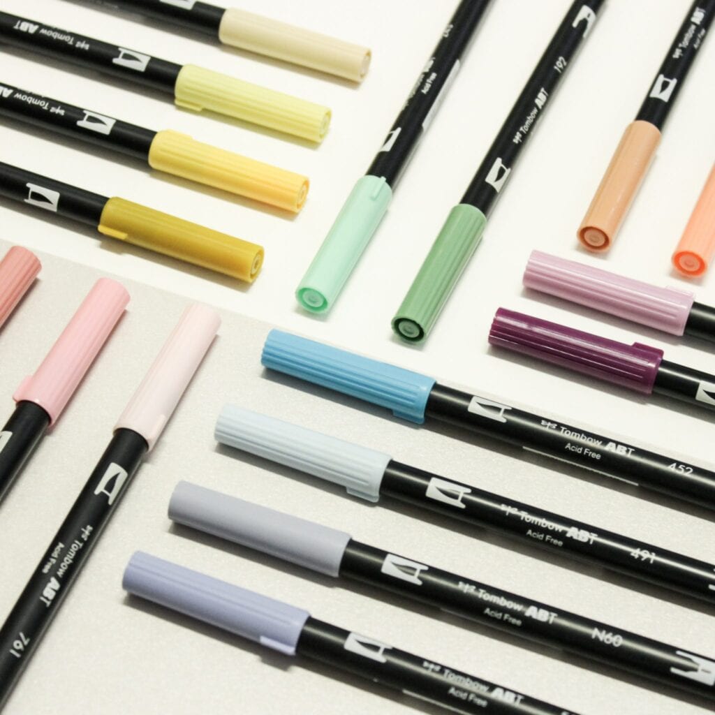 Tombow – ABT Dual Brush Pens 12 – Pastel Colours - Bilde 3