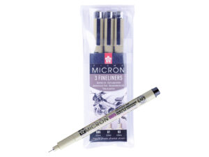 Sakura - Pigma Micron Fineliners 005 01 03 - Svart - 3pk