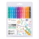 Tombow - Twin-Tone Markers Dual Tip 12pk - Pastell