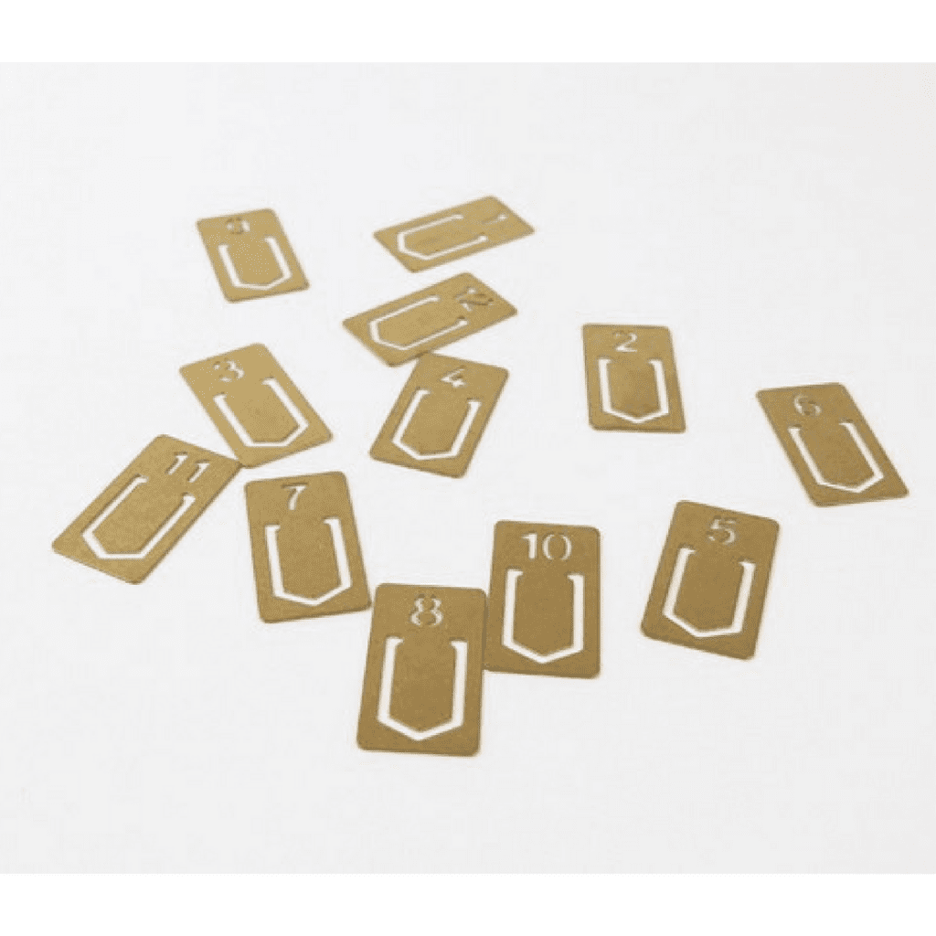 Midori - Travelers Company - Brass Number Clips - Tudos