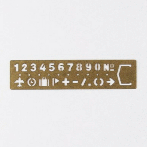 Midori - Travelers Company - Brass Bokmerke Template Numbers