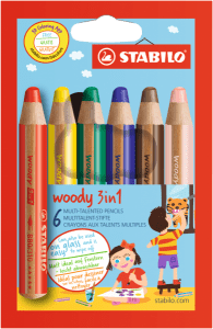 Stabilo 3in1 wood 6 pack