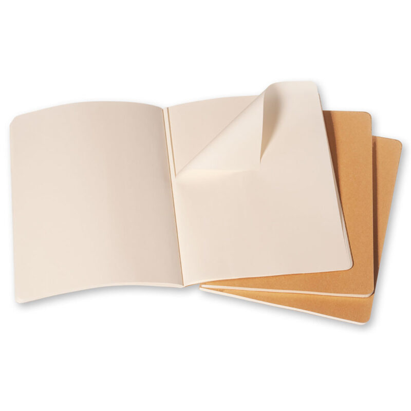 Moleskine - Cahier 3-Pack Soft Cover Extra Large Plain - Kraft - Bilde 4