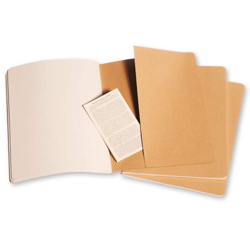 Moleskine - Cahier 3-Pack Soft Cover Extra Large Plain - Kraft - Bilde 3