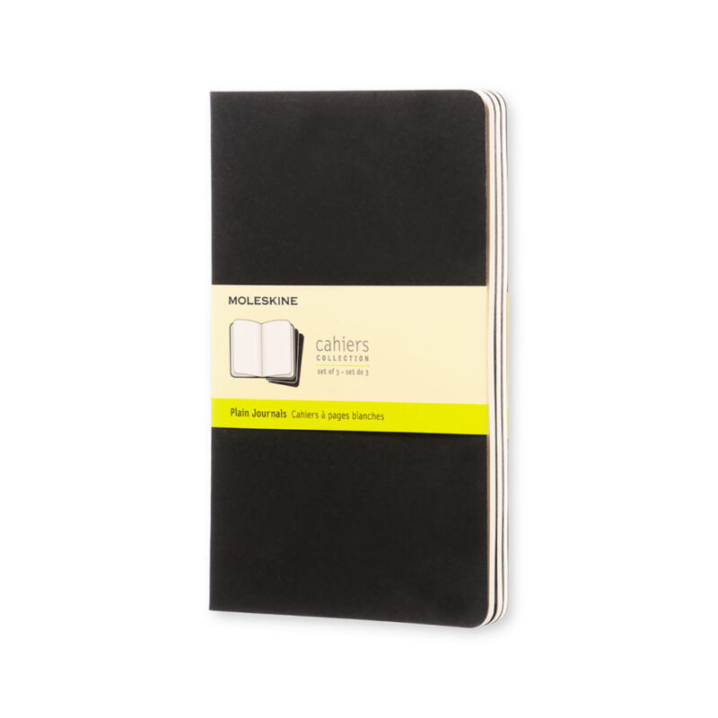 Moleskine - Cahier 3-Pack Soft Cover Large Plain - Svart