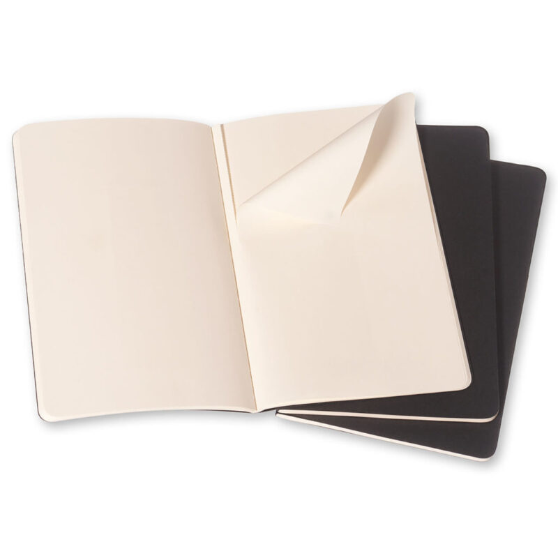 Moleskine - Cahier 3-Pack Soft Cover Large Plain - Svart - Bilde 2