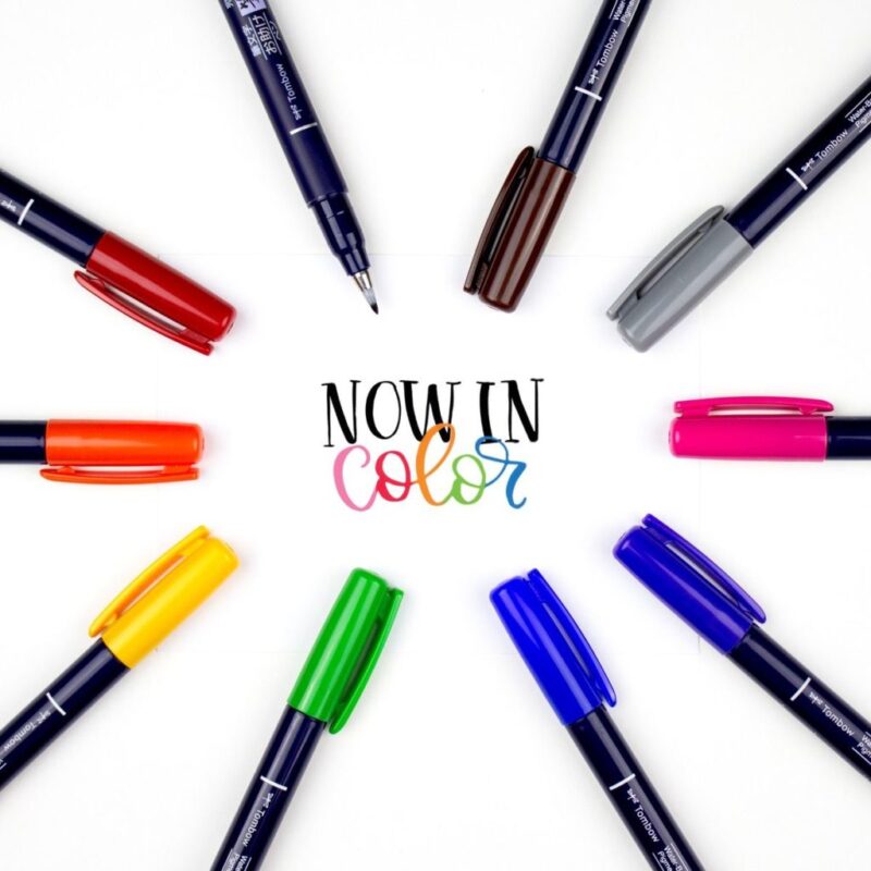 Tombow - WS-BH-10P - Kalligrafipenn Fudenosuke Colors - 10-pack - Bilde 3