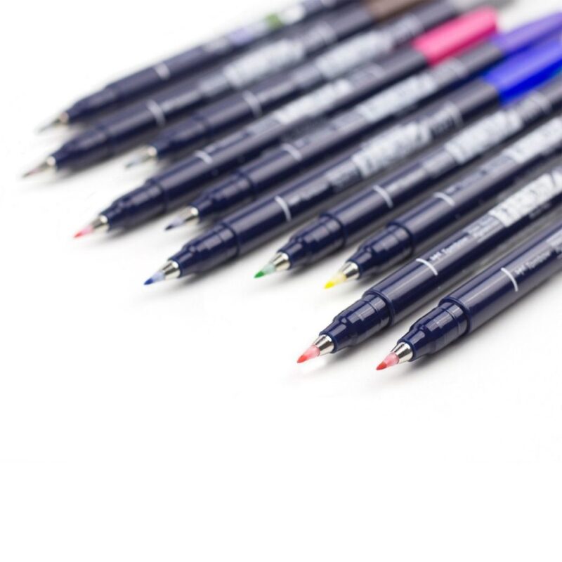 Tombow - WS-BH-10P - Kalligrafipenn Fudenosuke Colors - 10-pack - Bilde 6