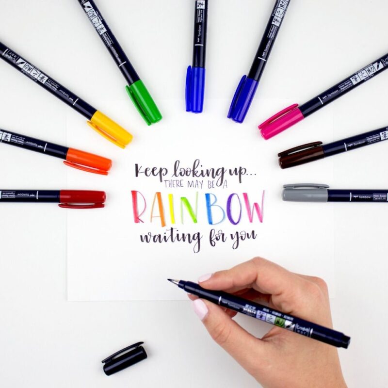 Tombow - WS-BH-10P - Kalligrafipenn Fudenosuke Colors - 10-pack - Bilde 7