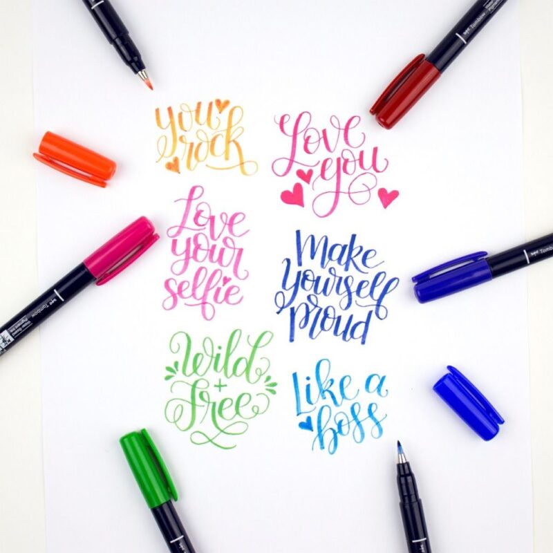 Tombow - WS-BH-10P - Kalligrafipenn Fudenosuke Colors - 10-pack - Bilde 8
