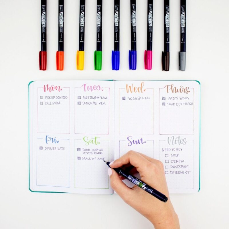 Tombow - WS-BH-10P - Kalligrafipenn Fudenosuke Colors - 10-pack - Bilde 9