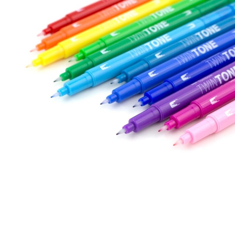 Tombow - Twin-Tone Markers Dual Tip 12pk - Rainbow - Bilde 7