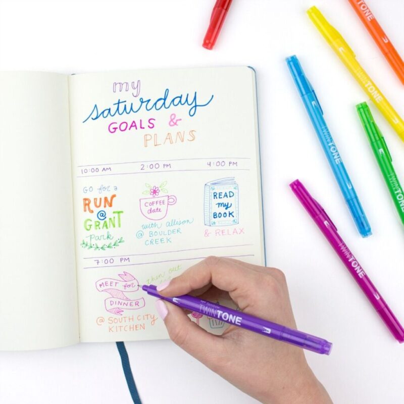 Tombow - Twin-Tone Markers Dual Tip 12pk - Rainbow - Bilde 3