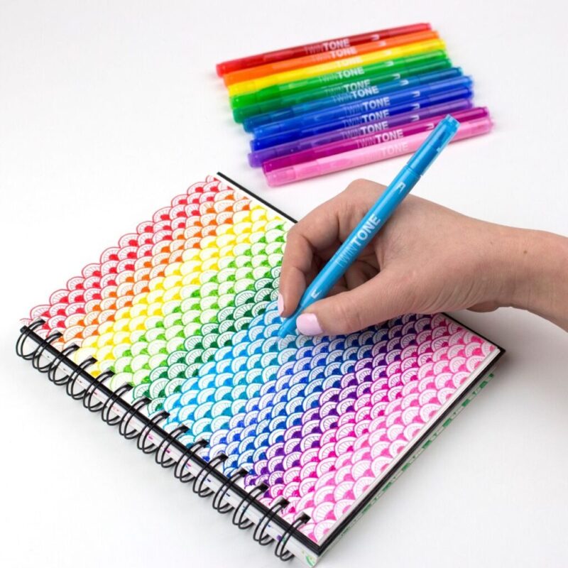Tombow - Twin-Tone Markers Dual Tip 12pk - Rainbow - Bilde 2