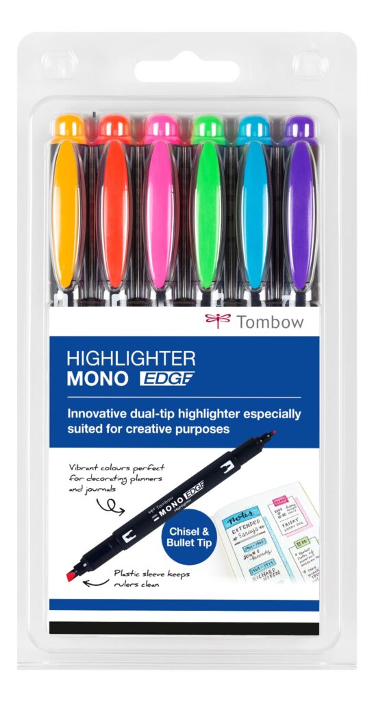 Tombow Highlighter MONO Edge sett assortert (6) Tudos