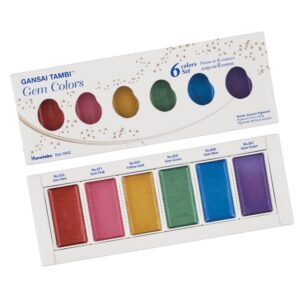 Zig - Kuretake Gansai Tambi Gem Colors - Akvarell - 6 farger