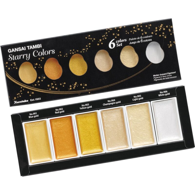 Zig - Kuretake Gansai Tambi Akvarell 6 farger - Starry Colors