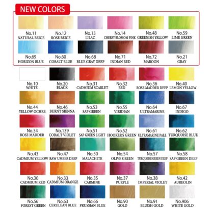 Zig - Kuretake Gansai Tambi Colors - Akvarell - 48 farger - Bilde 2