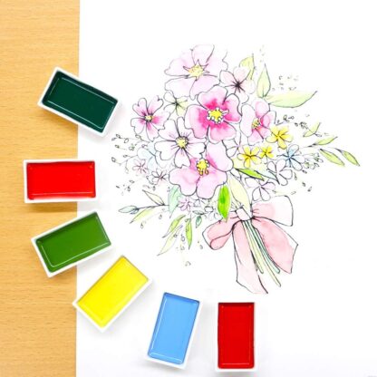 Zig - Kuretake Gansai Tambi Colors - Akvarell - 48 farger - Bilde 5