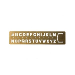 Midori - Travelers Company - Brass Bokmerke Template Alphabet