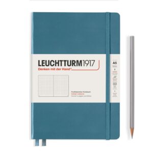 Leuchtturm1917 - Hardcover Notebook Dotted A5 - Stone Blue