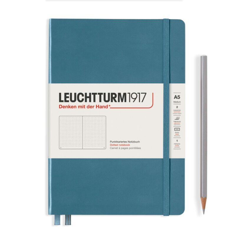 Leuchtturm1917 - Hardcover Notebook Dotted A5 - Stone Blue