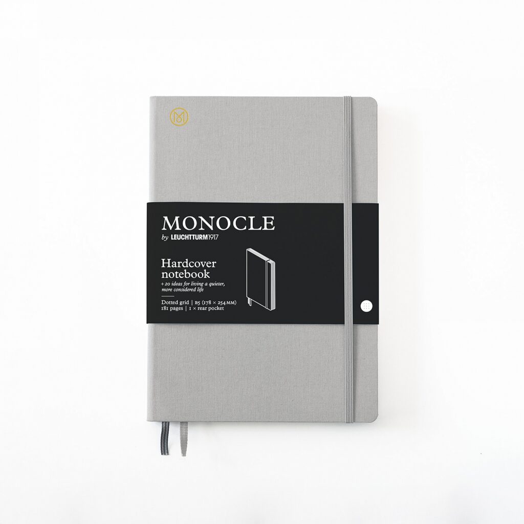 Leuchtturm1917 Monocle Notebook Hardcover Light Grey B5 Tudos