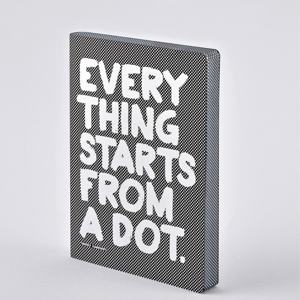 Nuuna Milky Way Notebook - Black Bonded Leather Dotted Journal