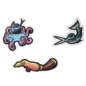 Tudos Stickers Klistremerker Writing Animals - 3-pack