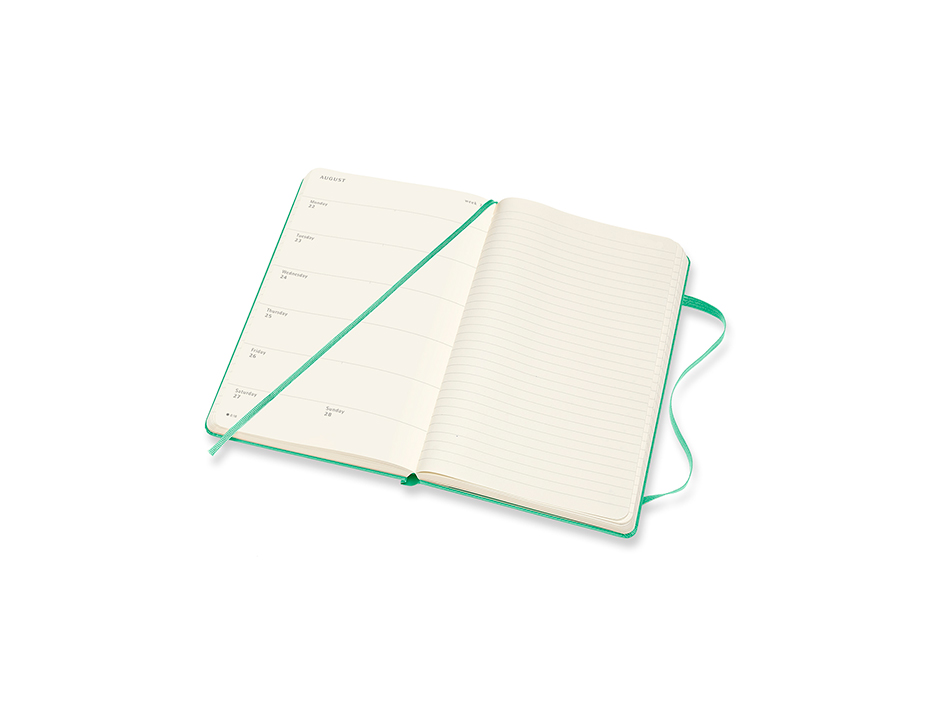 Moleskine Hardcover Large Weekly Horizontal Planner 2022 Ice Green4