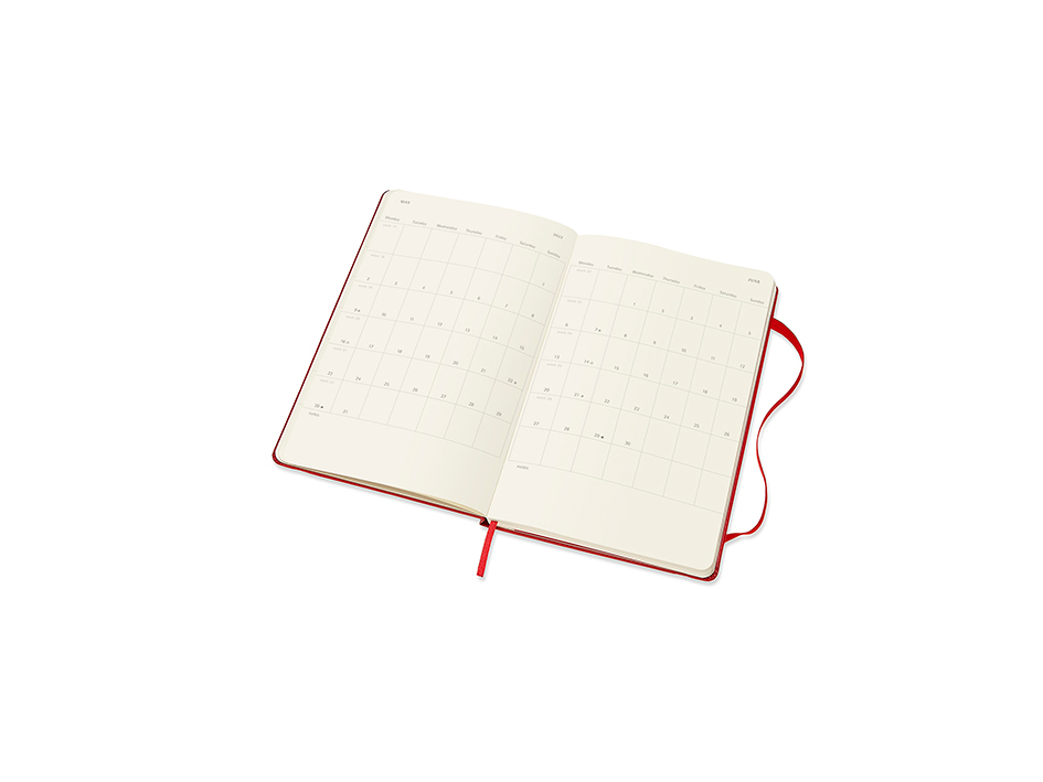 Moleskine Hardcover Large Weekly Horizontal Planner 2022 Scarlet Red2