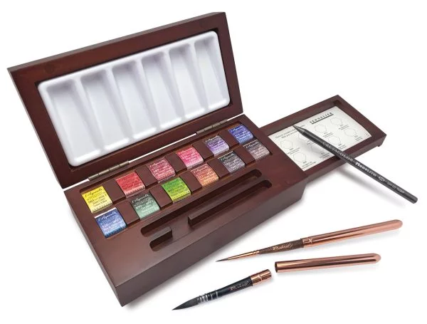 Sennelier - L’Aquarelle Extra-Fine Akvarellsett - 12 Half Pans Treboks