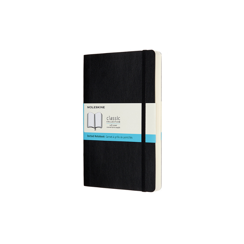 Moleskine Soft Cover Large Dotted Svart Notebook Expanded ) Tudos