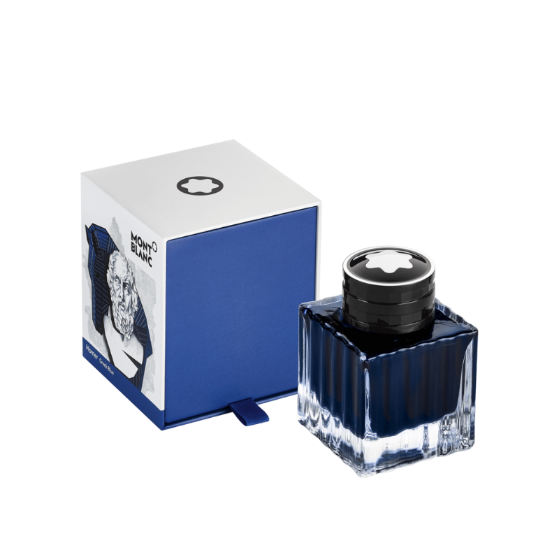 Montblanc Fountain Pen Ink 50 ml Homer Greek Blue Tudos
