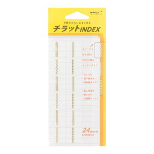 Midori - Chiratto Index Label - Markører Pattern - Gull - 24 markører