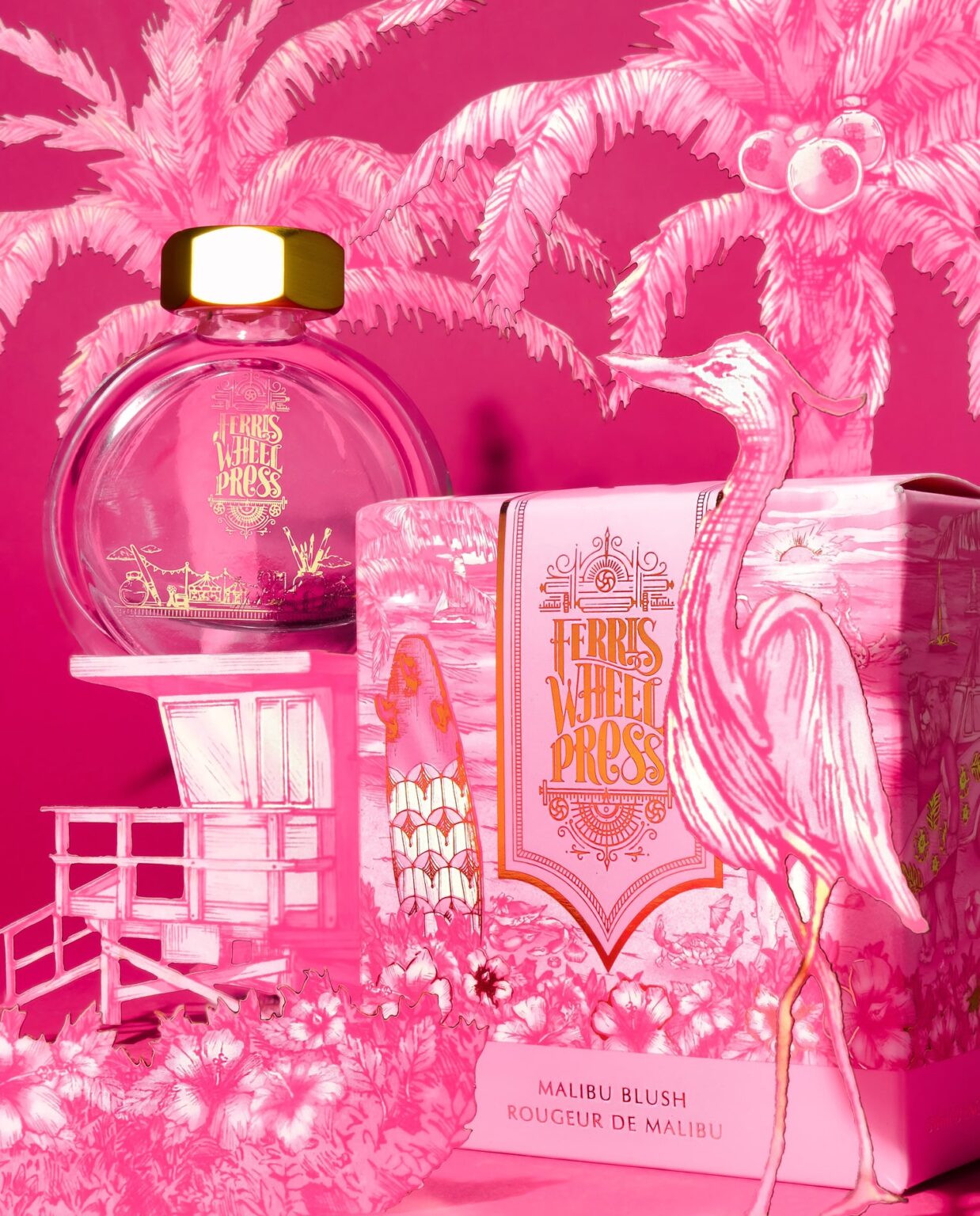 Ferris Wheel Press Fountain Pen Ink 38ml Malibu Blush Tudos