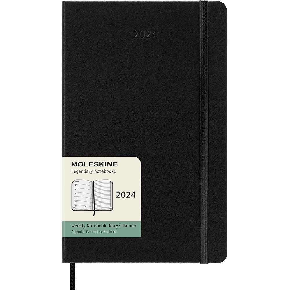 Moleskine Hardcover Large Weekly Notebook DiaryPlanner 2024 Black 7