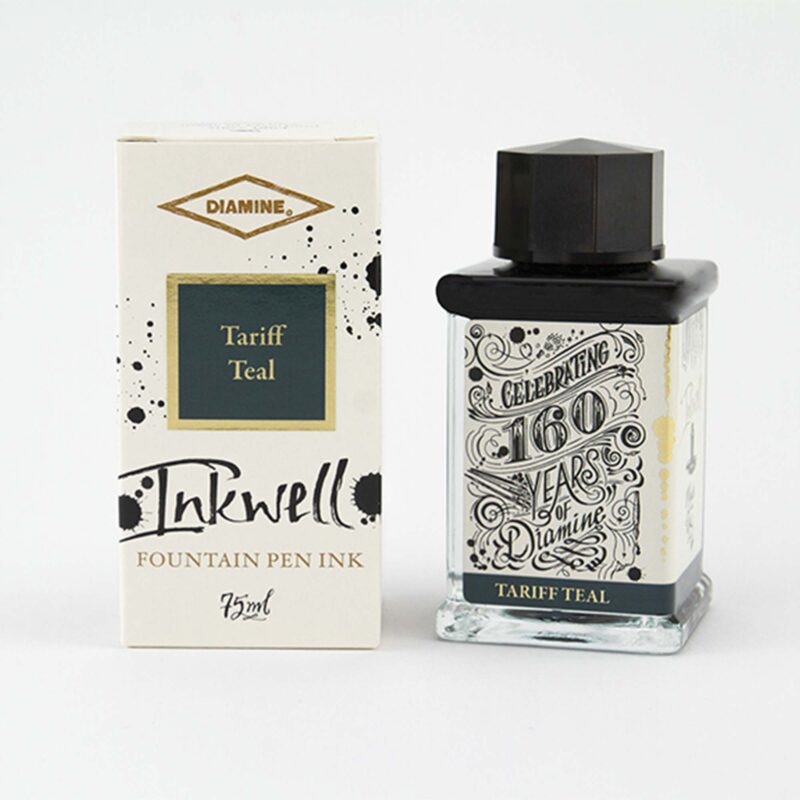 Diamine - Fyllepennblekk Glassflaske - Anniversary - 75 ml - Tariff Teal