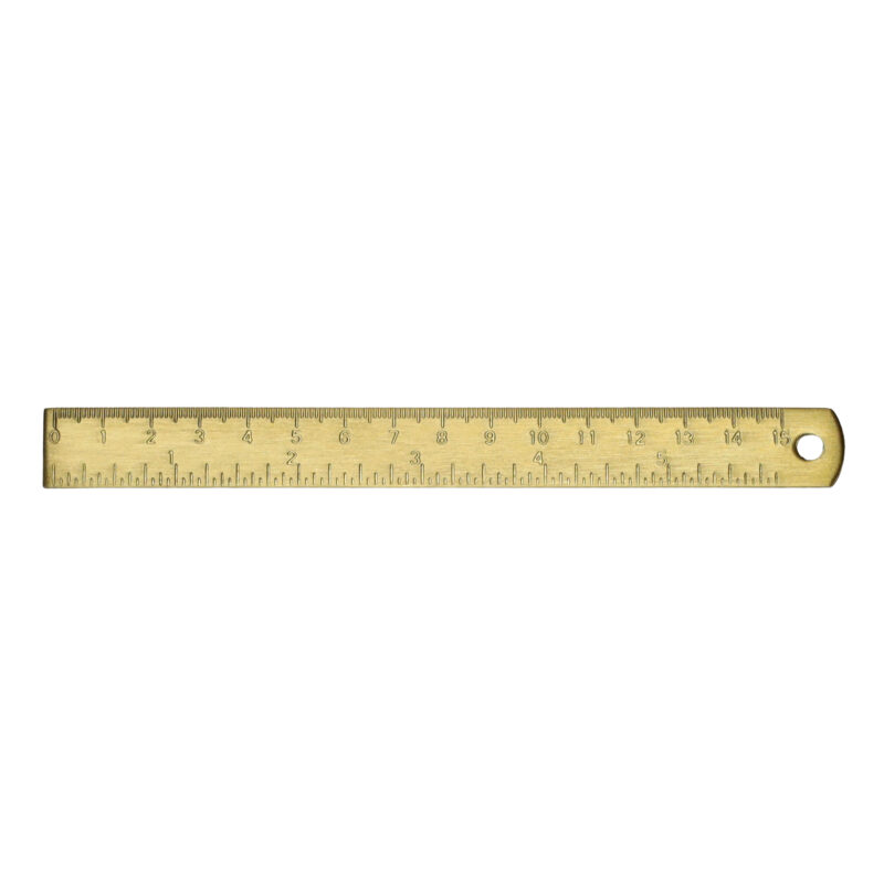 Tudos - Linjal Messing - 15 cm - Messing