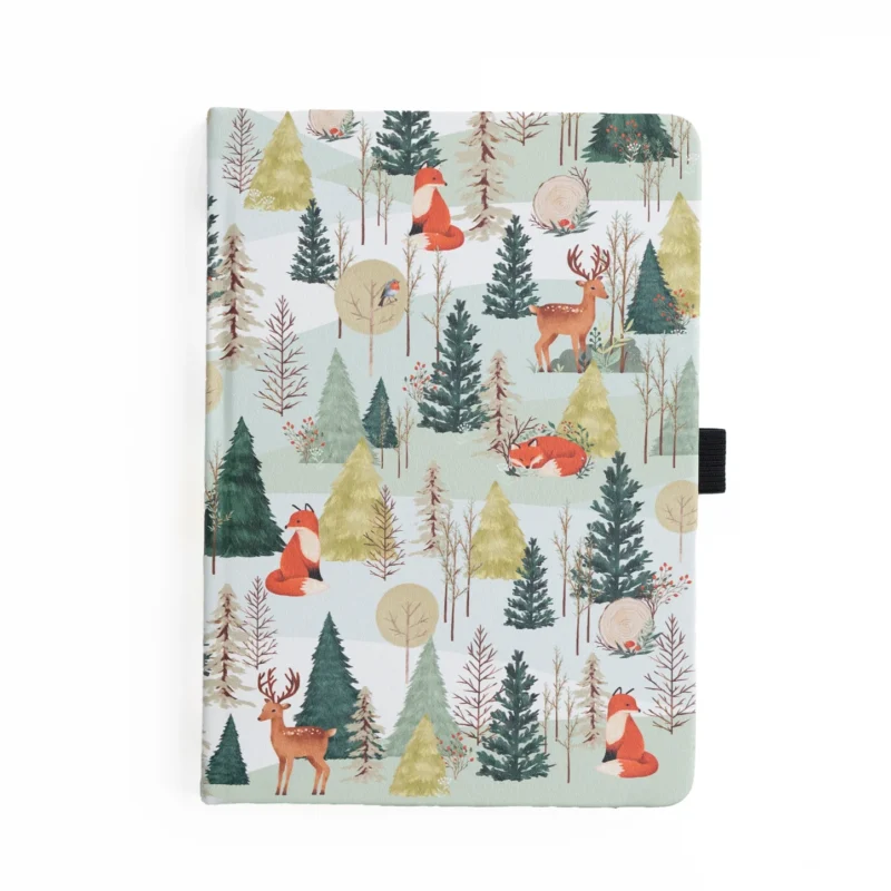 Archer And Olive - Notebook Dot Grid - WA5303 - Fox In Winter Woods - A5