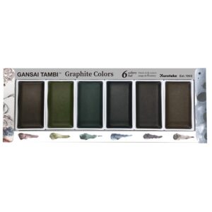 Zig - Kuretake Gansai Tambi Graphite Colors - Akvarell - 6 farger