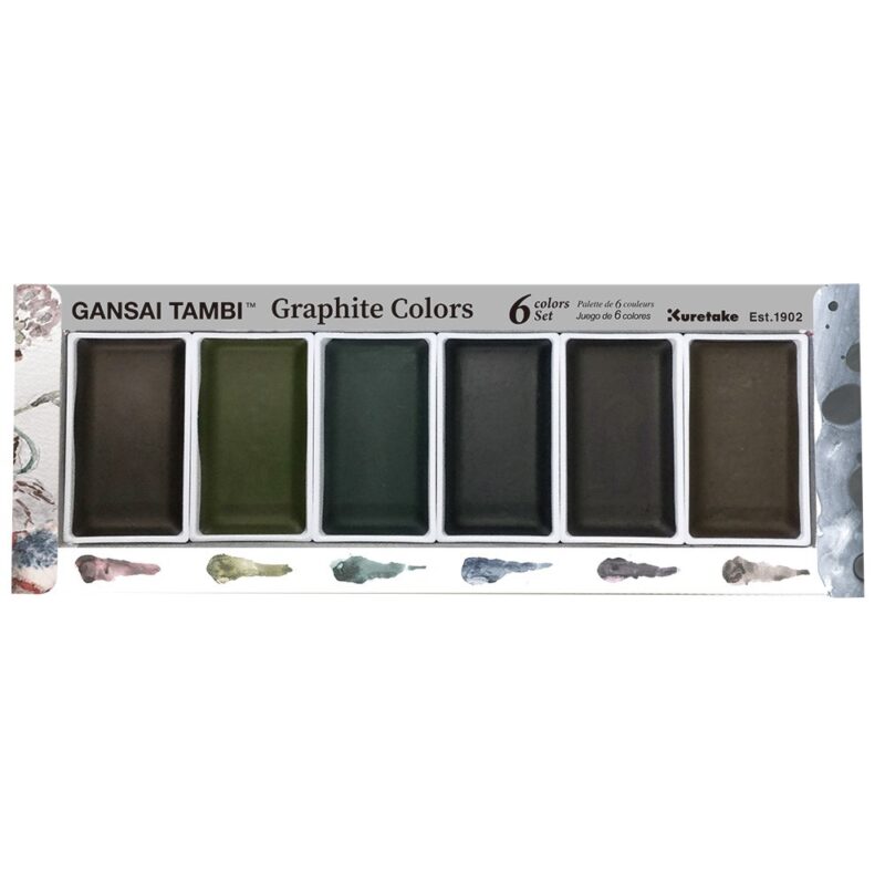 Zig - Kuretake Gansai Tambi Graphite Colors - Akvarell - 6 farger